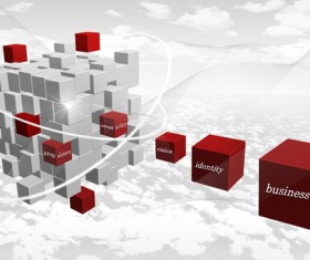 3D Business psd template