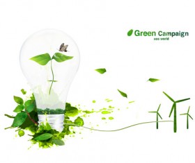 Green eco world psd background