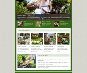 Gardening website psd template