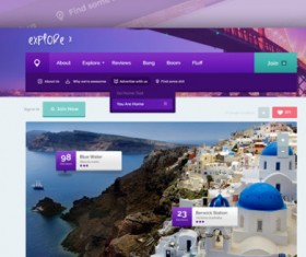 Exquisite creative website PSD template