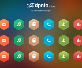 Colored UI icons PSD