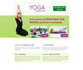 Yoga website psd template