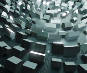 3D Modern background vector set 03