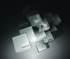 3D Modern background vector set 05