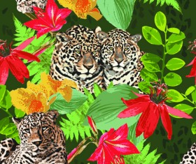 Wild Animals seamless pattern vector 01