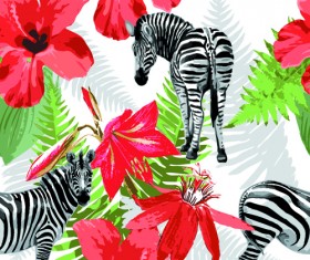 Wild Animals seamless pattern vector 03