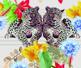Wild Animals seamless pattern vector 04