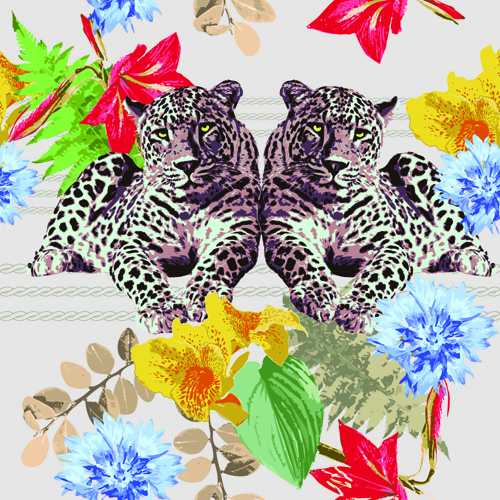 Wild Animals seamless pattern vector 04