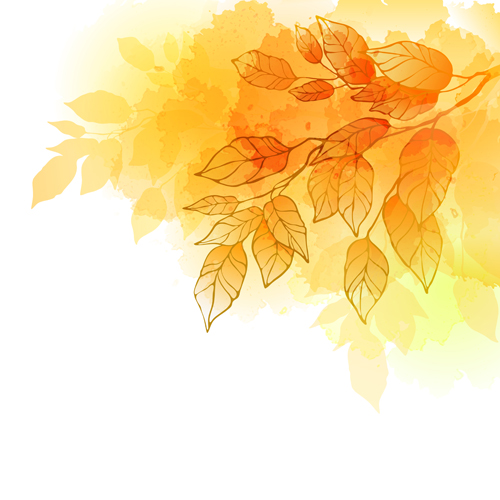 Autumn Golden yellow background vector 04