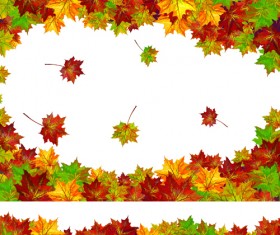Autumn beautiful background vector set 01