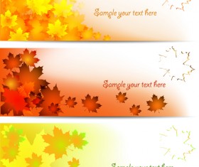 Autumn shiny banner vector