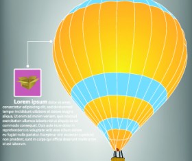 Hot Balloon Business template vector 01