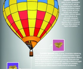 Hot Balloon Business template vector 02