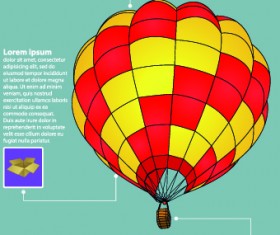 Hot Balloon Business template vector 03
