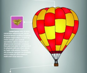 Hot Balloon Business template vector 04