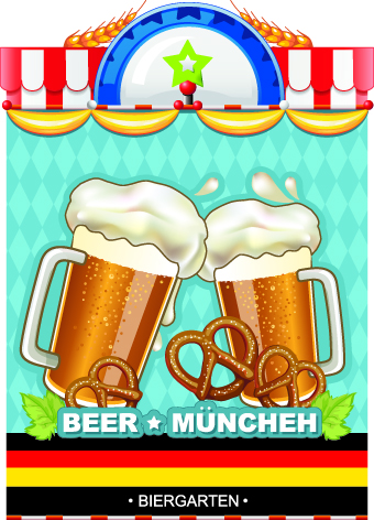 Beer design background vector 02