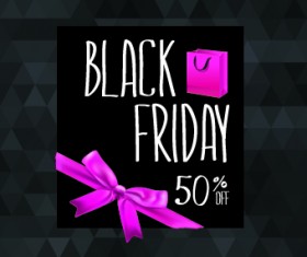 Set of black friday sale elements vector 04