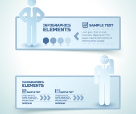 Business people infographics banner vector