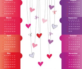 Calendar 2014 vector huge collection 64