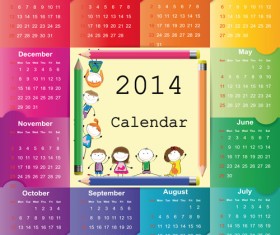 Calendar 2014 vector huge collection 68