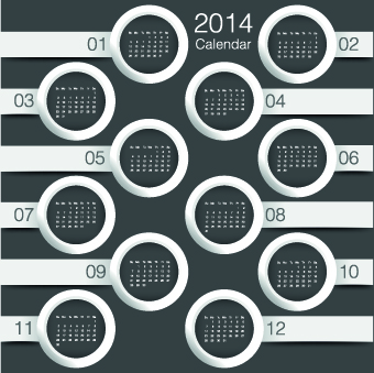 Calendar 2014 vector huge collection 71