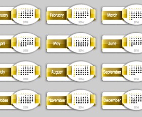 Calendar 2014 vector huge collection 76