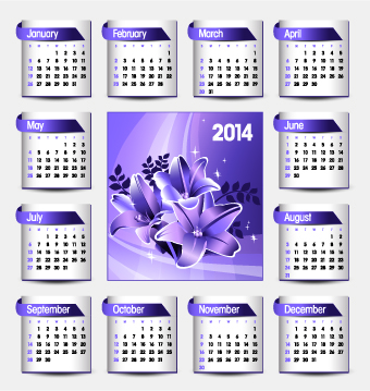 Calendar 2014 vector huge collection 79
