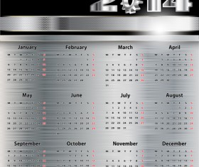 Calendar 2014 vector huge collection 82