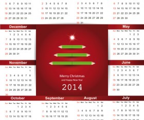 Calendar 2014 vector huge collection 87