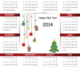Calendar 2014 vector huge collection 88