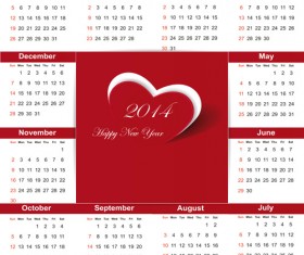 Calendar 2014 vector huge collection 89