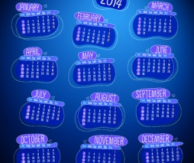 Calendar 2014 vector huge collection 92