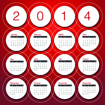 Calendar 2014 vector huge collection 93