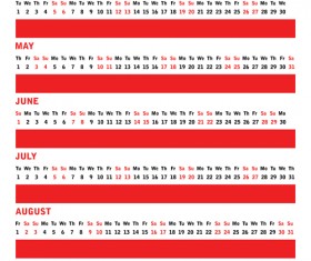 Best Calendars 2014 design elements vector 01