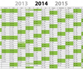 Best Calendars 2014 design elements vector 02