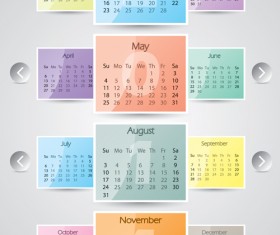 Best Calendars 2014 design elements vector 04