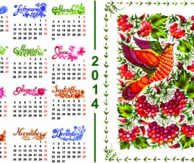 Set of Calendars 2014 Creative design vector 06