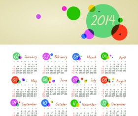 Set of Calendars 2014 Creative design vector 07