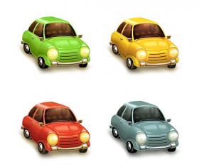 Cartoon Car Cute vector graphics set 04