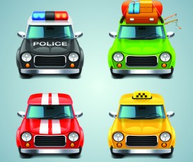 Cartoon Car Cute vector graphics set 08