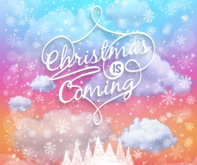 Winter holiday cards vector set 04