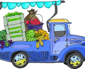 Cartoon car transporter elements vector 03