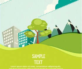 City skyscrapers design vector background set 01 free download