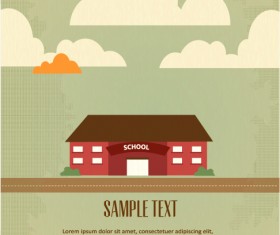 Cartoon city scenery vector 13