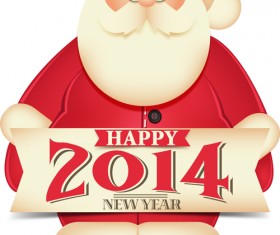 2014 Year Christmas Labels vector 01