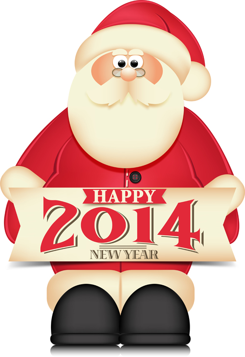 2014 Year Christmas Labels vector 01