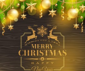 Christmas Message text background vector 03
