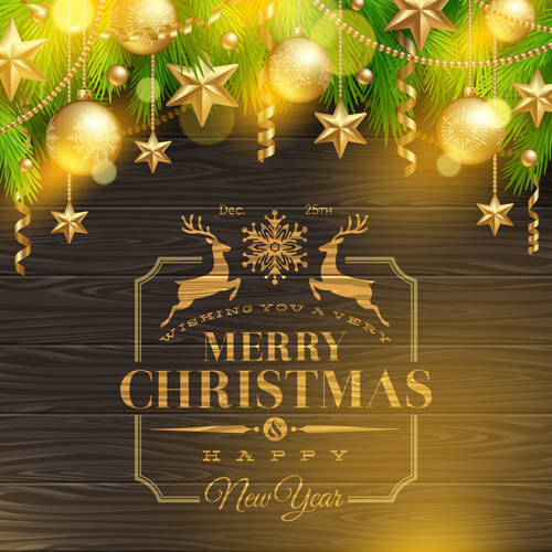 Christmas Message text background vector 03