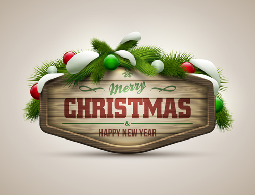 Christmas Message text background vector 04