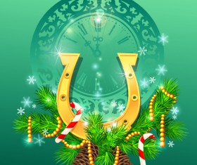 Christmas Pine needles vector background 01